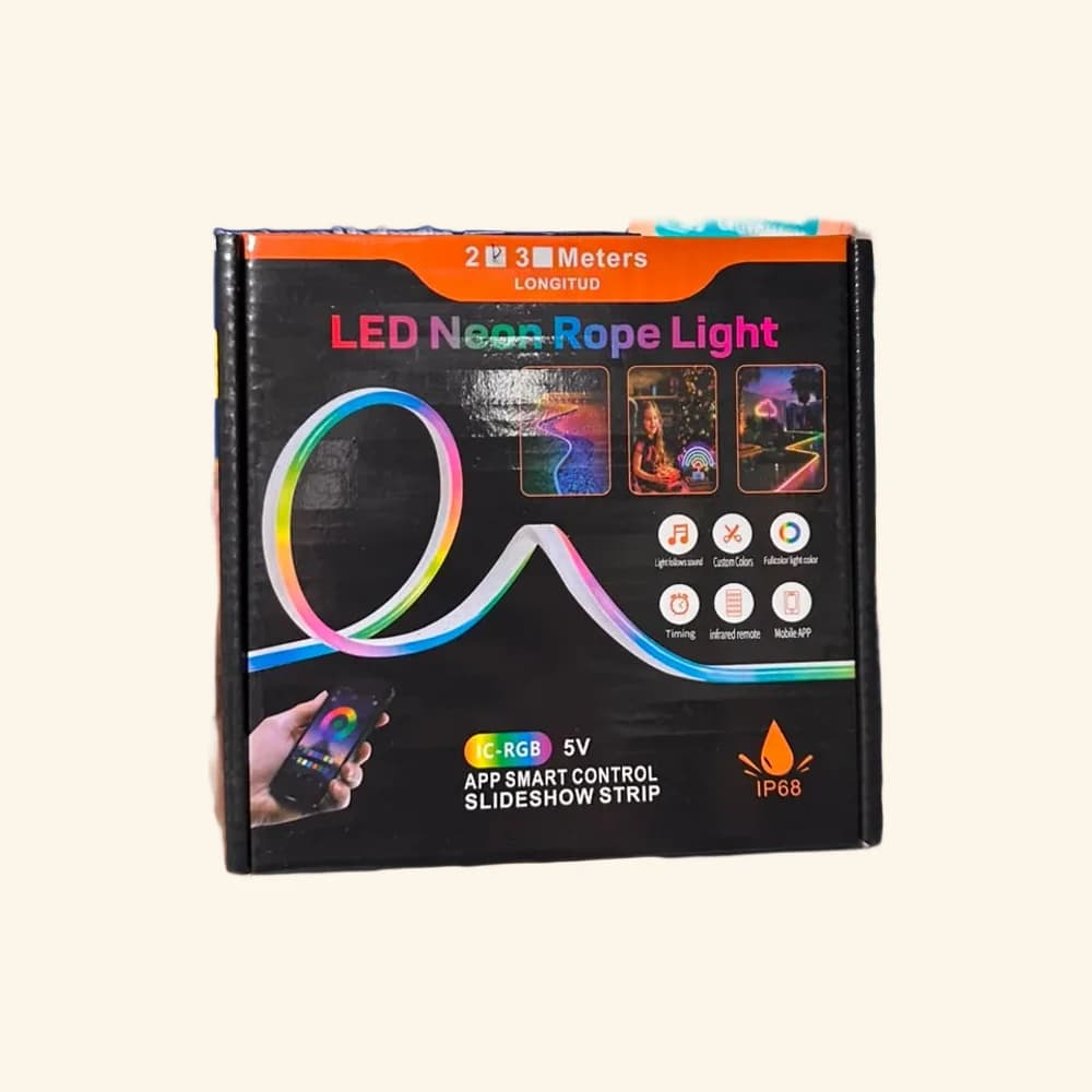 Ruban LED Néon 2M RGB Silicone IP68 Contrôle par App
