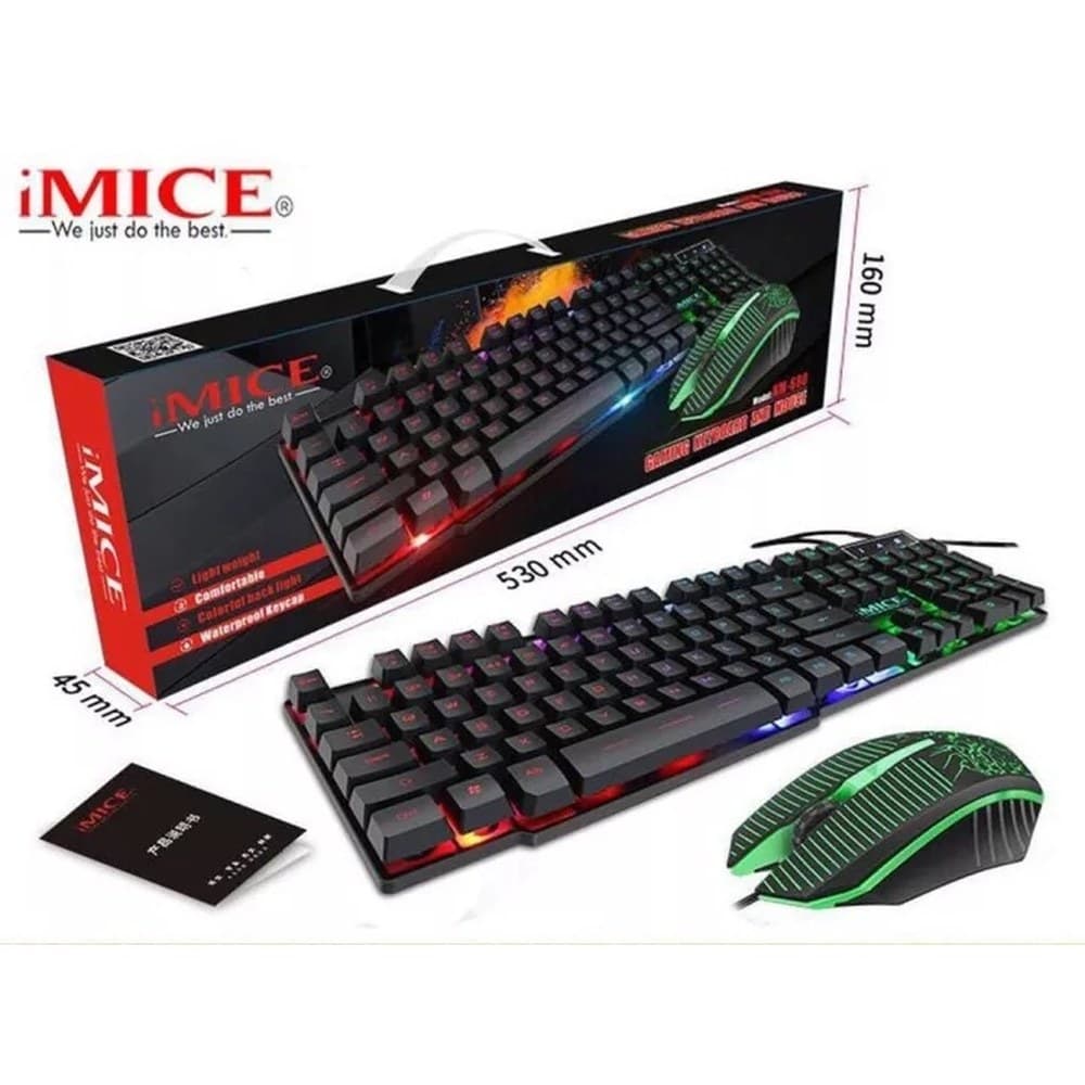 Pack Clavier + Souris Gamer Imice RGB — صورة 2