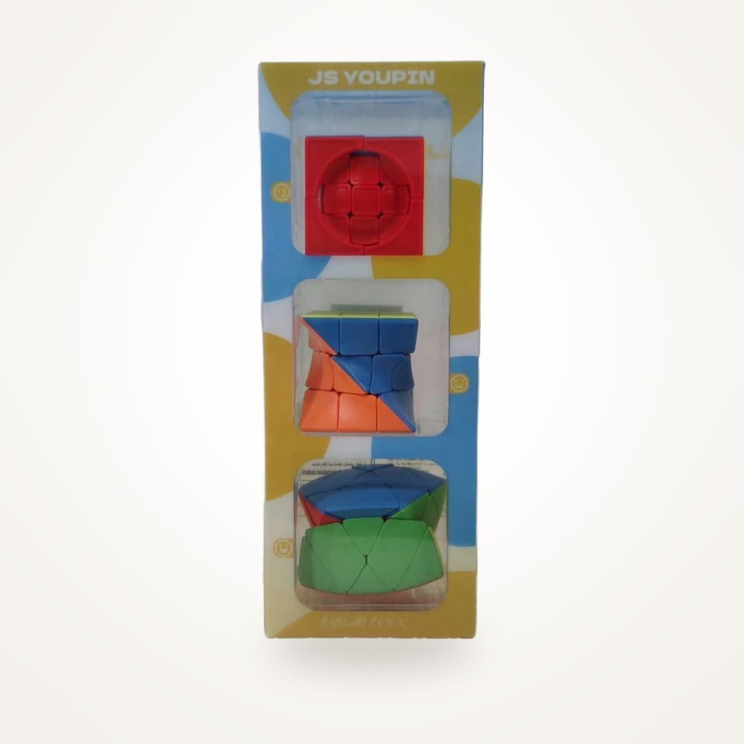 Lot 3 Casse-têtes Cubes Formes