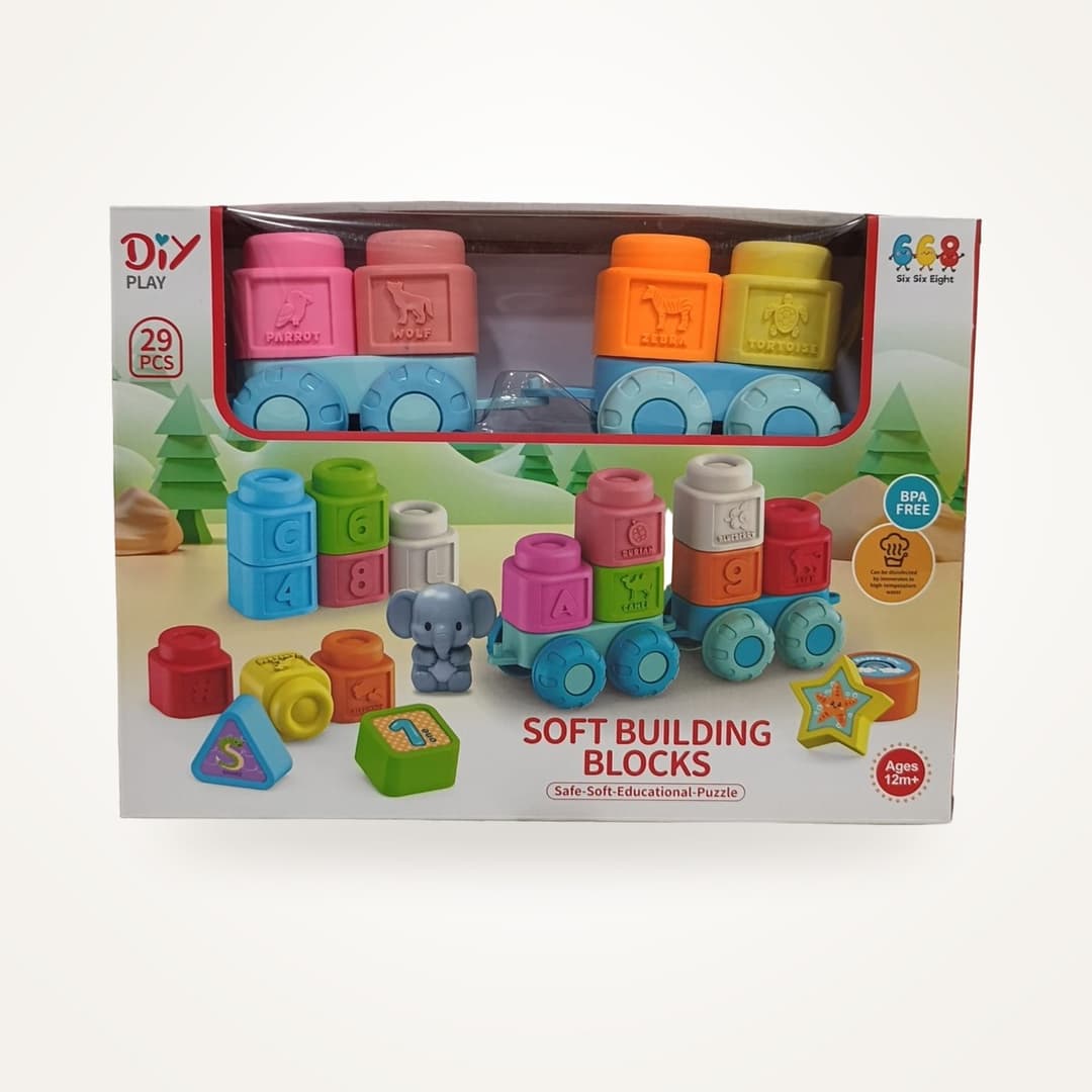 Cubes Souples Train 29 Pièces Sans BPA — Photo 2