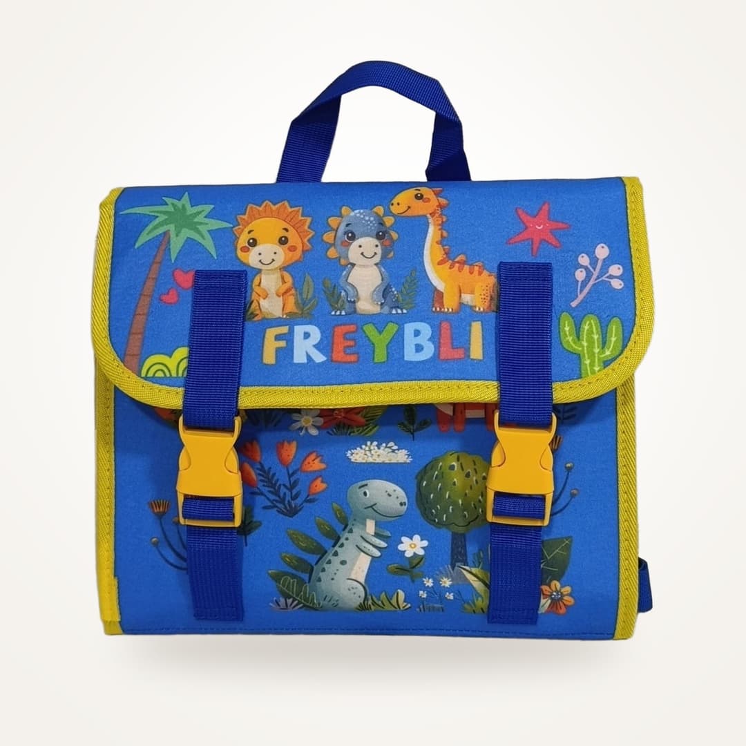 Cartable Activités Freybli Dinosaures Bleu