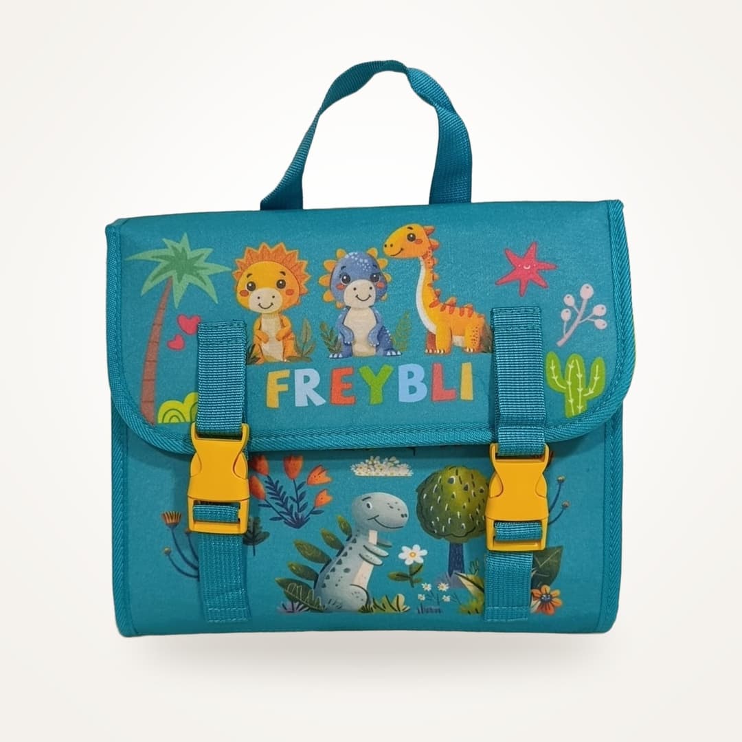 Cartable Activités Freybli Dinosaures Turquoise