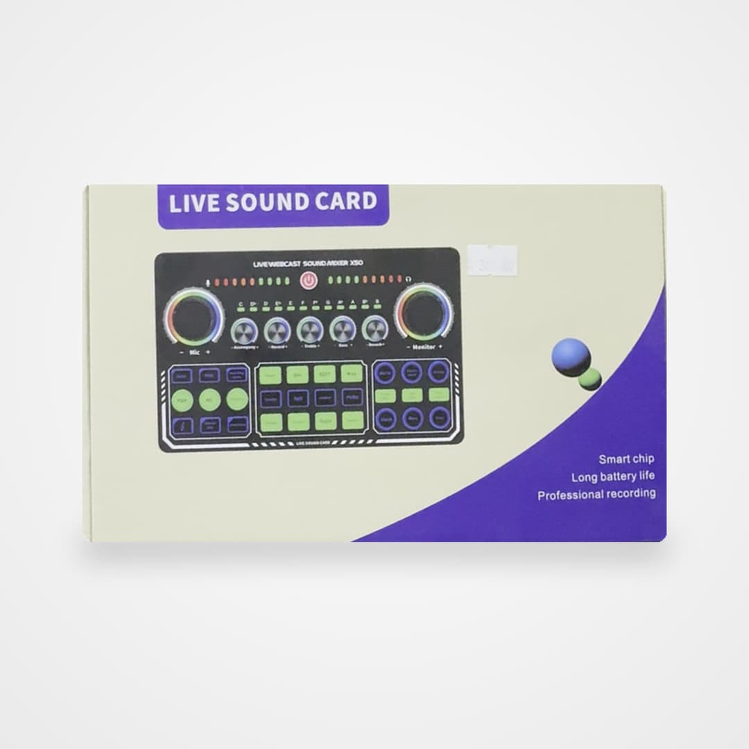 Carte son Live X50 — mixage pour live TikTok et podcast