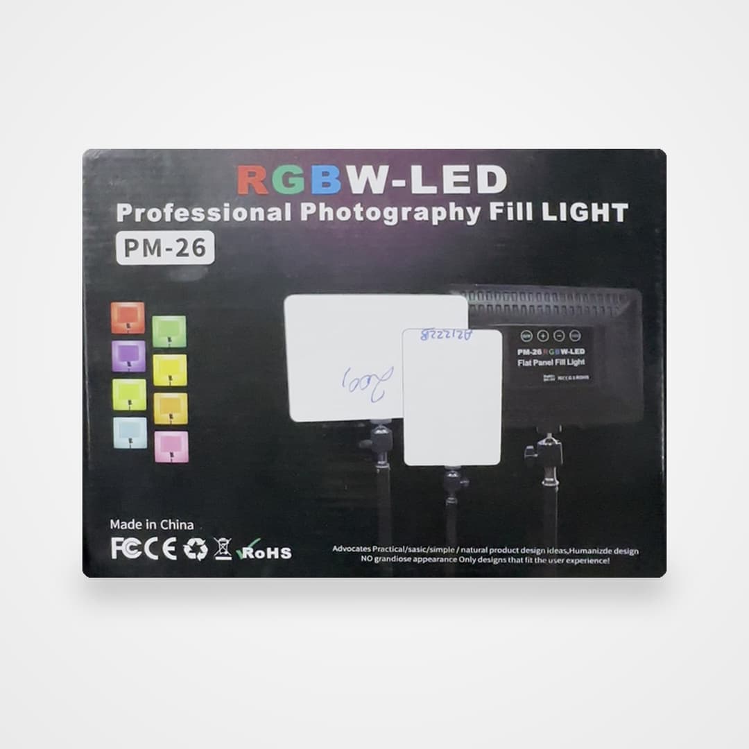 Panneau LED RGBW PM-26 pour photo et vidéo