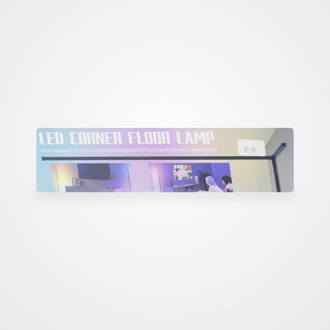 Lampadaire d'angle LED RGB avec télécommande